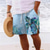 levne pánské plážové šortky-mořská želva mořský život pánské letovisko 3D potištěné šortky plavky šortky plavky kapesní šňůrka s podšívkou ze síťoviny pohodlí prodyšné krátké aloha havajský styl dovolená pláž s až 3xl