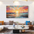 cheap Landscape Paintings-Oil painting Hand painted Impressionist Seaside Sunset Oil Painting On Canvas Modern Seascape Painting Abstract Colorful landscape painting Wall Art painting for Living room Home Decor