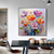 cheap Floral/Botanical Paintings-Impressionism Abstract Palette Knife flowers wall art Hand painted 3D Floral Painting Handmade Colorful 3D Textured Paintings Modern Decorative Paintings No Frame