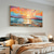 cheap Landscape Paintings-Oil painting Hand painted Impressionist Seaside Sunset Oil Painting On Canvas Modern Seascape Painting Abstract Colorful landscape painting Wall Art painting for Living room Home Decor