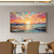 cheap Landscape Paintings-Oil painting Hand painted Impressionist Seaside Sunset Oil Painting On Canvas Modern Seascape Painting Abstract Colorful landscape painting Wall Art painting for Living room Home Decor