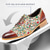 baratos Sapatos Sociais Elementares-Sapatos masculinos vermelho marrom artístico floral estampado couro italiano de grão integral couro antiderrapante cadarço