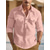 cheap Designer Collection-45% Linen Pocket Men&#039;s Linen Shirt Shirt Button Up Shirt Summer Shirt Beach Shirt Black White Pink Long Sleeve Plain Lapel Spring &amp;  Fall Outdoor Daily Clothing Apparel