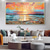 cheap Landscape Paintings-Oil painting Hand painted Impressionist Seaside Sunset Oil Painting On Canvas Modern Seascape Painting Abstract Colorful landscape painting Wall Art painting for Living room Home Decor