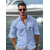 cheap Designer Collection-30% Linen Pocket Men&#039;s Linen Shirt Shirt Beach Shirt White Pink Blue Long Sleeve Coconut Tree Lapel Spring &amp;  Fall Outdoor Daily Clothing Apparel