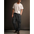 cheap Designer Collection-40% Linen Men&#039;s Linen Pants Trousers Summer Pants Pocket Drawstring Elastic Waist Plain Breathable Comfortable Daily Vacation Going out Classic Casual Black White