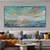 cheap Abstract Paintings-Handmade Oil Painting Canvas Wall Art Decoration Modern Abstract Sunrise Sea Thick Texture Landscape for Home Decor Rolled Frameless Unstretched Painting