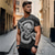 cheap Animal Print T shirts-Men&#039;s Skull Snake T shirt Short Sleeve T shirt 3D Print Crew Neck Shirt Punk Gothic Party Street Vacation Black Summer Spring Fall Clothing Apparel S M L XL 2XL 3XL