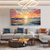 cheap Landscape Paintings-Oil painting Hand painted Impressionist Seaside Sunset Oil Painting On Canvas Modern Seascape Painting Abstract Colorful landscape painting Wall Art painting for Living room Home Decor