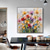 cheap Floral/Botanical Paintings-Impressionism Abstract Palette Knife flowers wall art Hand painted 3D Floral Painting Handmade Colorful 3D Textured Paintings Modern Decorative Paintings No Frame