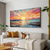 cheap Landscape Paintings-Oil painting Hand painted Impressionist Seaside Sunset Oil Painting On Canvas Modern Seascape Painting Abstract Colorful landscape painting Wall Art painting for Living room Home Decor