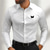 cheap Men&#039;s Printed Shirts-Butterfly Men&#039;s Business Casual 3D Printed Shirt Street Wear to work Daily Wear Spring &amp; Summer Turndown Long Sleeve Black White Pink S M L 4-Way Stretch Fabric Shirt