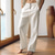 cheap Linen Pants-40% Linen Men&#039;s Linen Pants Trousers Summer Pants Button Pocket Straight Leg Plain Breathable Comfortable Office / Career Daily Vacation Classic Casual Black White