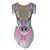 cheap Figure Skating Dresses-Figure Skating Dress Women&#039;s Girls&#039; Ice Skating Dress Multi color Patchwork Tassel Mesh Spandex Stretchy Training Practice Professional Skating Wear Crystal / Rhinestone Short Sleeve Figure Skating