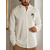 cheap Designer Collection-Men&#039;s 55% Linen Shirt Linen Shirt Button Up Shirt Beach Shirt White Gray Long Sleeve Coconut Tree Lapel Spring &amp;  Fall Outdoor Daily Clothing Apparel