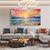 cheap Landscape Paintings-Oil painting Hand painted Impressionist Seaside Sunset Oil Painting On Canvas Modern Seascape Painting Abstract Colorful landscape painting Wall Art painting for Living room Home Decor