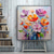 cheap Floral/Botanical Paintings-Impressionism Abstract Palette Knife flowers wall art Hand painted 3D Floral Painting Handmade Colorful 3D Textured Paintings Modern Decorative Paintings No Frame