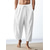 cheap Designer Collection-100% Linen Men&#039;s Linen Pants Trousers Summer Pants Tapered Carrot Pants Pocket Drawstring Elastic Waist Plain Breathable Comfortable Daily Vacation Going out Classic Casual Black White