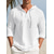 cheap Men&#039;s Linen Shirts-100% Linen Button Men&#039;s Linen Shirt Summer Shirt Beach Shirt Black White Dark Navy Long Sleeve Plain Hooded Spring &amp;  Fall Outdoor Daily Clothing Apparel