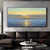 abordables Peintures paysages-grande peinture à l'huile de paysage marin de coucher de soleil peinte à la main sur toile originale abstraite peinture de paysage de mer bleue art mural texturé salon décor à la maison sans cadre