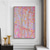 cheap Oil Paintings-Hand painted Abstract Pink Flower oil Painting On Canvas handmade Floral oil painting Wall Art painting  Modern Painting Spring artwork Wall Decor for Living room Home Decor