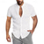 cheap Men&#039;s Button Up Shirts-Men&#039;s Shirt Chinese Collar Shirt Mandarin Collar Shirt Summer Shirt Casual Shirt Beach Shirt Navy Blue khaki Short Sleeve Plain Grandad Collar Collar Vacation Hawaiian Clothing Apparel Polyester