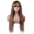 cheap Human Hair Capless Wigs-Ishow Hair Highlgiht Straight Human Hair Wigs With Bangs Fringe 180 Density Full Machine Made Straight Hair Wigs Remy Wigs