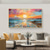 cheap Landscape Paintings-Oil painting Hand painted Impressionist Seaside Sunset Oil Painting On Canvas Modern Seascape Painting Abstract Colorful landscape painting Wall Art painting for Living room Home Decor