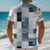 tanie Męskie koszule z nadrukiem-Pled / Check Urlop Hawajskie Męskie Koszula Na zewnątrz Hawajskie Święto Lato Na każdy sezon Wieczorne Krótki rękaw Niebieski Brązowy Zielony S M L Koszula