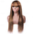 cheap Human Hair Capless Wigs-Ishow Hair Highlgiht Straight Human Hair Wigs With Bangs Fringe 180 Density Full Machine Made Straight Hair Wigs Remy Wigs