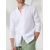 cheap Men&#039;s Linen Shirts-100% Linen Pocket Men&#039;s Linen Shirt Shirt Beach Shirt Black White Dark Navy Long Sleeve Plain Standing Collar Spring &amp;  Fall Outdoor Daily Clothing Apparel