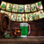 cheap Wall Accents-St. Patrick &#039;s Day Decorations Vintage St. Patricks Day Banner Shamrock Clover St. Patrick &#039;s Day Garland Irish Party Supplies Lucky Shamrock St. Patrick &#039;s Day Sign for Holiday Home Decor