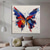 cheap Animal Paintings-Blue Butterfly Oil Painting on Canvas Large hand painted Abstract Butterflies Canvas painting Wall Art Modern Textured Animal Painting for Living Room wall decoration