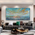 cheap Abstract Paintings-Handmade Oil Painting Canvas Wall Art Decoration Modern Abstract Sunrise Sea Thick Texture Landscape for Home Decor Rolled Frameless Unstretched Painting