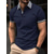 cheap Classic Polo-Men&#039;s Polo Shirt Sport Polo Casual Sports Lapel Short Sleeve Fashion Basic Color Block Stripe Patchwork Summer Regular Fit Pink Navy Blue Blue Brown Gray Polo Shirt