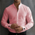 cheap Business Casual Shirts-Star Men&#039;s Business Casual 3D Printed Shirt Outdoor Wear to work Daily Wear Spring &amp; Summer Standing Collar Long Sleeve White Pink Blue S M L