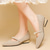 cheap Women&#039;s Casual shoes-Women&#039;s Heels Plus Size Flyknit Shoes Soft Shoes Wedding Office Work Rhinestone Imitation Pearl Chunky Heel Pointed Toe Fashion Classic Comfort Walking Knit Loafer Black Red Blue