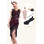 cheap Outfits-Retro Vintage Roaring 20s 1920s Flapper Dress Outfits Cocktail Dress The Great Gatsby Flapper Girl Wedding Guest Sequins Women&#039;s Wedding Wedding Guest Party / Evening Adults&#039; Dress Gloves Earrings