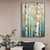 cheap Tree Oil Paintings-Forest Oil Painting On Canvas hand painted Abstract Green Landscape Painting for Living Room Wall Decor Birch Forest Painting Modern Wall Art painting landscape oil painting