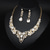 cheap Jewelry Sets-Jewelry Set 3pcs Glass Alloy 1 Necklace Earrings Women&#039;s Elegant Vintage Fashion Geometrical Geometric Jewelry Set For Wedding Party Wedding Guest