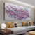 cheap Floral/Botanical Paintings-Blooming Flower oil painting handmade Landscape Art Minimalist White Cherry Blossom Canvas Oil Painting hand painted 3D Creamy Texture oil painting Wall Art Custom Plaster Style painting