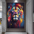 abordables Peintures animaux-Grand lion peinture à l&#039;huile sur toile peint à la main tigre abstrait animal toile peinture mur art moderne impressionniste lion œuvre image pour salon chambre mur décor à la maison