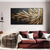 cheap Abstract Paintings-Hand painted Abstract Feather Oil Painting on Canvas hand painted Modern Wall Art Gold Black Painting for Living Room bedroom Wall Decor Custom Textured Painting artwork