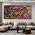 cheap Tree Oil Paintings-Handmade Oil Painting Canvas Wall Art Decoration Modern Thick Oil Colorful Leaves Landscape for Home Decor Rolled Frameless Unstretched Painting