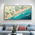 baratos Pinturas de Paisagens-Mintura pinturas a óleo de praia feitas à mão em tela para decoração de casa moderna arte de parede abstrata imagem de paisagem marítima azul para decoração de casa pintura sem moldura enrolada e não