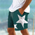 billige Badetøj og Strandshorts-stjerneprintede boardshorts til mænd hawaiianske shorts badebukser snøre med meshforing elastisk talje komfort åndbar ferieferie shorts