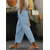 cheap Women&#039;s Pants-Women&#039;s Linen Overalls Ankle-Length Lace-Up Side Drawstring Waist Beige Casual Summer Spring Relaxed Fit Clothing Apparel