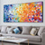 cheap Abstract Paintings-Handmade Oil Painting Canvas Wall Art Decoration Colorful Abstract Mosaic for Home Decor Rolled Frameless Unstretched Painting