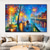 cheap Landscape Paintings-Large Romantic Artwork Giclee painting On Canvas hand painted  handmade Melody Of The Night oil painting Canvas Wall Art landscape wall painting for living room bedroom wall decoration