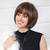 cheap Human Hair Capless Wigs-Human Hair Blend Wig Short Natural Straight Pixie Cut Side Part Layered Haircut Asymmetrical Brown Cosplay Curler &amp; straightener Natural Hairline Capless Brazilian Hair Women&#039;s All Brown 10 inch